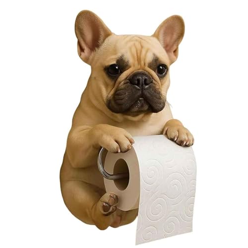 Wall-Mounted Toilet Paper Holder 3D Printed Resin Dog Cat Sculpture