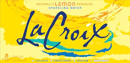 Image of La Croix Sparkling Water, Lemon 8pk, 12 Fl Oz (pack of 8)