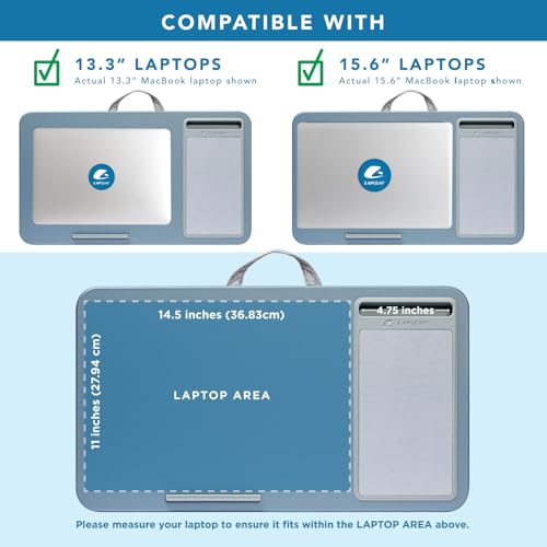 Image of LAPGEAR Home Office Lap Desk - Slate Blue, Fits 15.6 inch Laptops