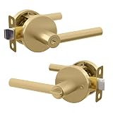 Mega Handles Entrance Handle I Entry Lever Door Handle - Heavy Duty Square Locking Lever Set for Lef