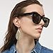 12 Pairs Faux Leather Earrings Imitated Rattan Earrings Teardrop Petal Drop Long Dangle Earrings Lightweight Leaf Handmade Earrings with Clear Silicone Backings for Women Girls Teens