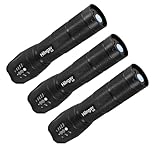 3 Pack LED Rechargeable Flashlight, Super Bright Small Mini Camping Flashlights Zoomable Beam, Convenient USB C Charging for Camping Hiking Outdoor Home Emergency