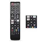 Remote Control for Samsung Smart TV with Netflix & Prime Video Button, Universal Replacement Remote Controller Compatible with 3D, HDTV, UHD, LCD, LED, Smart TVs for All Samsung TV Models