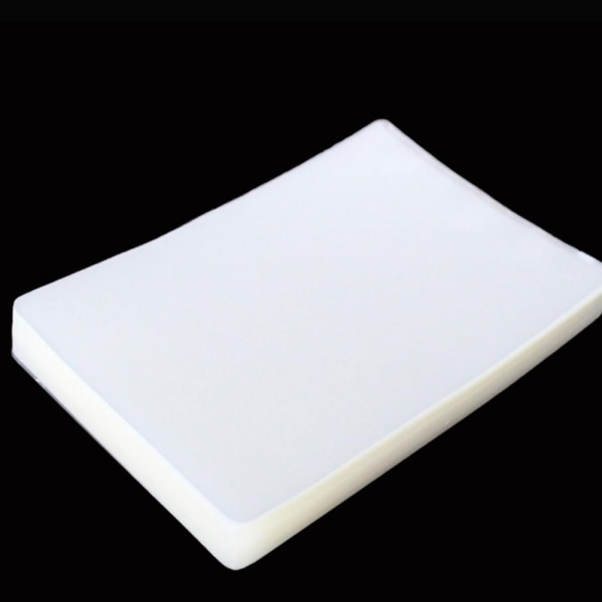 Abaodam 100 Feuilles de Plastification Thermique Universelles Blanches Pet, Film de Scellage Photo Solide et Étanche, 100 Pièces pour Bureau et Magasin