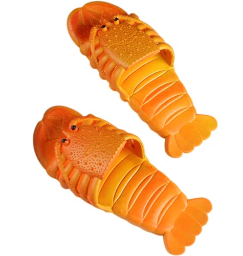 Image of Lobster Slippers for Women and Men | Lobster Slides | Lobster Flip Flops | Lobster Sandals |Bathroom Slippers | Extremely Comfy | Cushioned Thick Sole