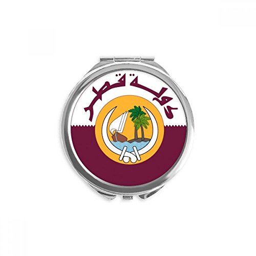Miroir de poche emblème Qatar, cadeau asie original