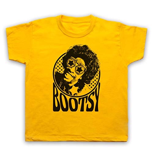 Photo de The Guns Of Brixton Bootsy Collins Parliament Funkadelic Tribute T-Shirt de l'enfant, Jaune, 7-8 Years