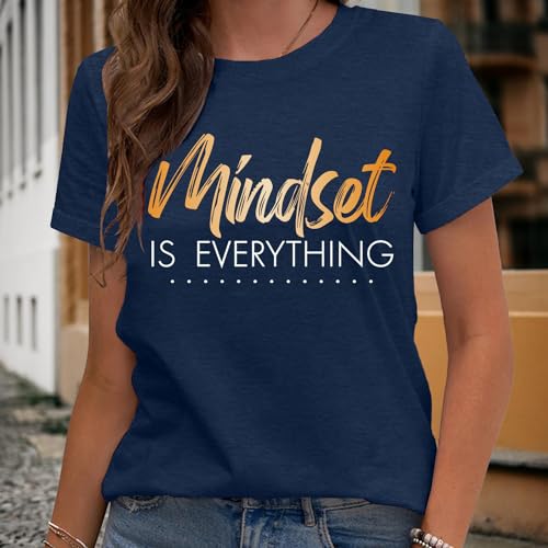 MAIHUN Inspirational Shirt for Women Mindset is Everything Tshirt Positive Kindness Short Sleeve4
