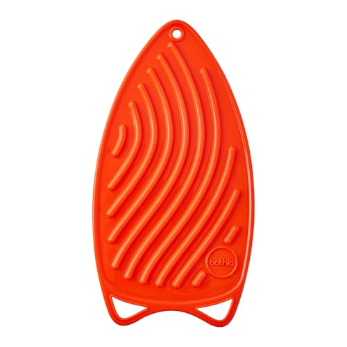 Image of Bathla X-Pres SafeRest Silicone Iron Mat for Hot Iron Rest | Heat-Resistant, Anti-Slip | Washable | Protects Ironing Board from Heat Damage & Keeps Iron Secure - Orange