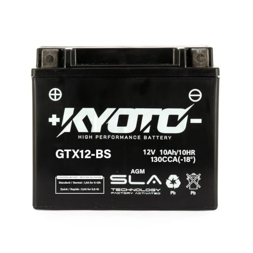 Batería YTX12-BS SLA AGM KYOTO 12v 10ah con alta resistencia a vibraciones