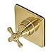 Kingston Brass KS3047BX Three-Way Diverter Valve with Trim Kit, Brushed Brass