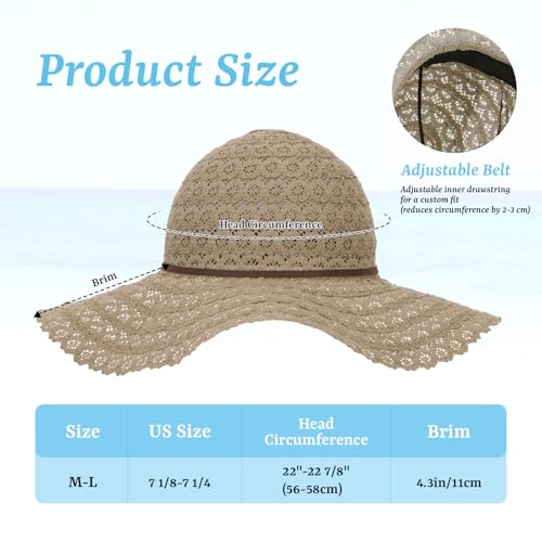 Sombrero playero femenino plegable de ala ancha miniatura 2