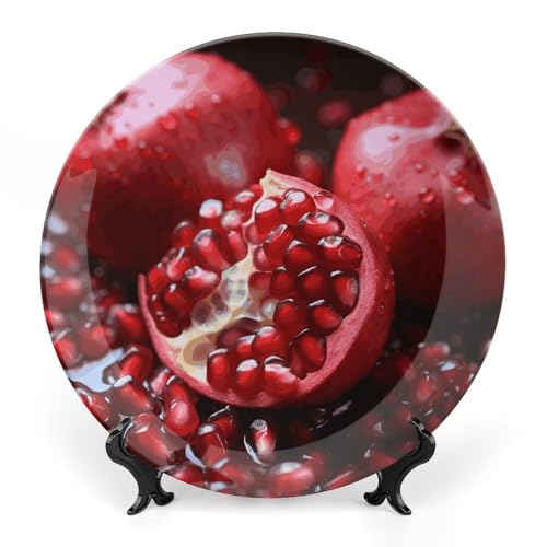 Plato decorativo de cerámica personalizado para regalo con soporte vertical de mesa 2
