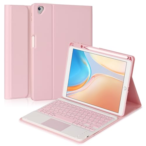 Funda de teclado para iPad 10.2 con touchpad desmontable y soporte magnético