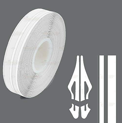 Image of Roll Vinyl Pinstriping Solid Line Tape Racing Stripes Decal Sticker Auto Pinstripe Tape,Automotive Pinstriping Tape,Vinyl Pinstripe Tape 32 ft,Motorcycle Pinstripe (White 1 /2)