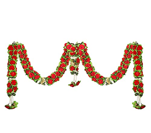 Indian handcrafted heavy rose cloth Toran door hangings decor wedding mehndi diwali eid christmas party Garland for Door