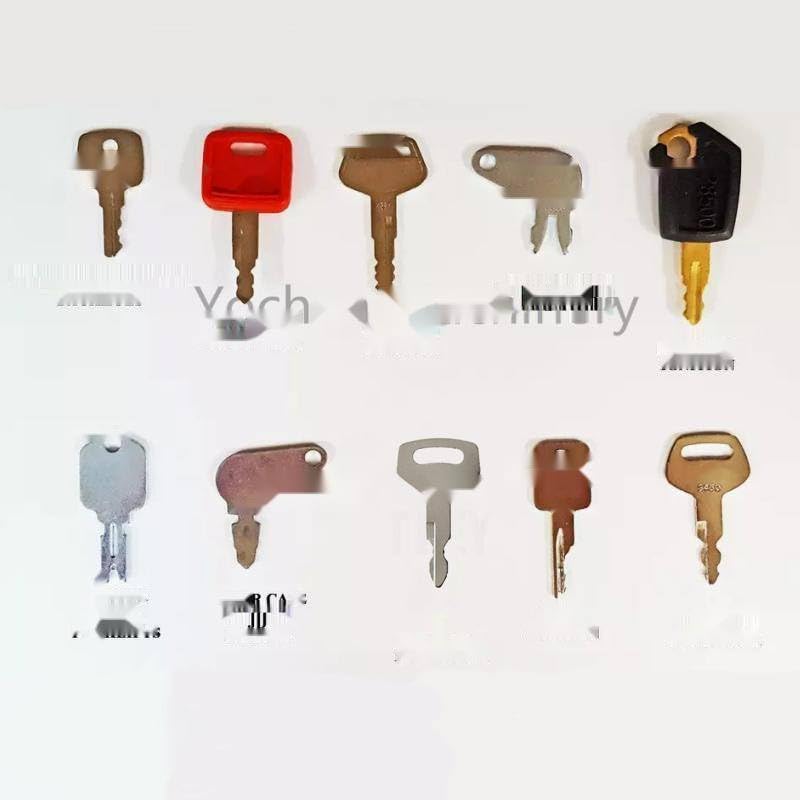 23 Ignition Keys Set for Bobcat for Hitachi for Kobelco for Daewoo for Komatsu for Caterpillar for John Deere Excavator Dozer Backhoe Forklift