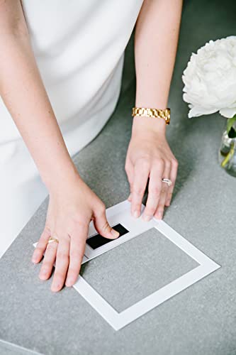 Pearhead Heart Thumbprint Keepsake Photo Frame And Ink Kit, Tabletop And Wall Mount Picture Frame, Wedding Registry, Wedding Reception Or Bridal Shower Gifts, 4X6 Photo, White #TOP3