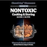 Ninja Crispi 4-in-1 Portable Glass Air Fryer Cooking System, 1500W, 4QT & 6-Cup TempWare Glass Containers with Storage Lids, Microwave, Freezer & Dishwasher Safe, Cyberspace Gray, FN101GY