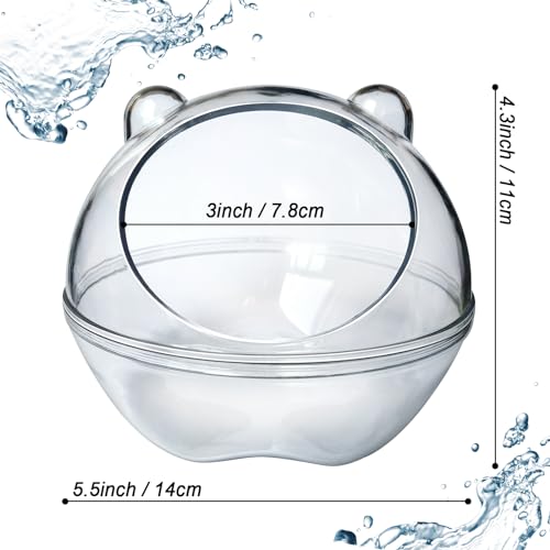 Hamster Badezimmer, Hamster Badewanne, Sandbadbehälter, Hamstertoilette und Sandkasten, Staubbadewanne, Kleintierspielzeug,Sandbadebox für Hamsterkäfig-Zubehör,SandBad Spielzeug(L 14*14*11cm)