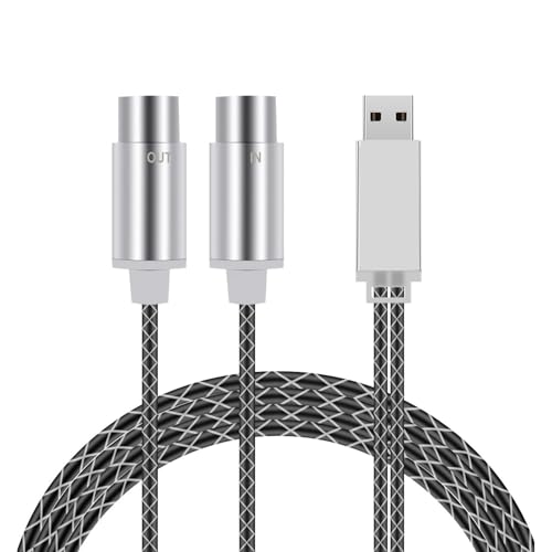 Câble USB MIDI 5 broches Pilipane haute vitesse et flexible pour composition musicale sur PC
