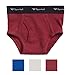 Sportoli Boys 3 Pack 100% Cotton Tagless Assorted Colors Briefs - Size 4-6