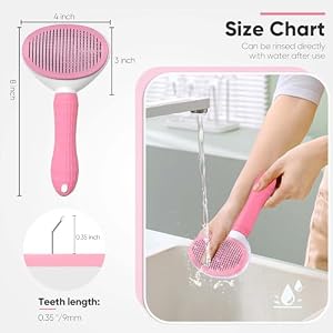 Cat Brush Self Cleaning Slicker Brush with Release Button, Dog Shedding Brush for Grooming, Cat Comb Pet Massage Tool Suitable for Long or Short Pet Hair Cleaner, Removes Tangles & Loose Fur Cat Brush Self Cleaning Slicker Brush with Release Button, Dog Shedding Brush for Grooming, Cat Comb Pet Massage Tool Suitable for Long or Short Pet Hair Cleaner, Removes Tangles & Loose Fur