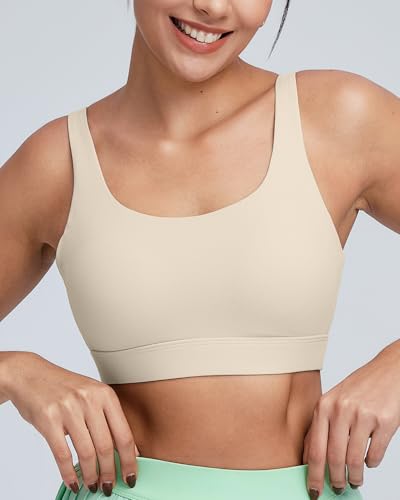 Image of RUNNING GIRL Sports Bra for Women High Support, Molded Cup High Impact Sports Bras with Sewn in Pads Workout Running Bra