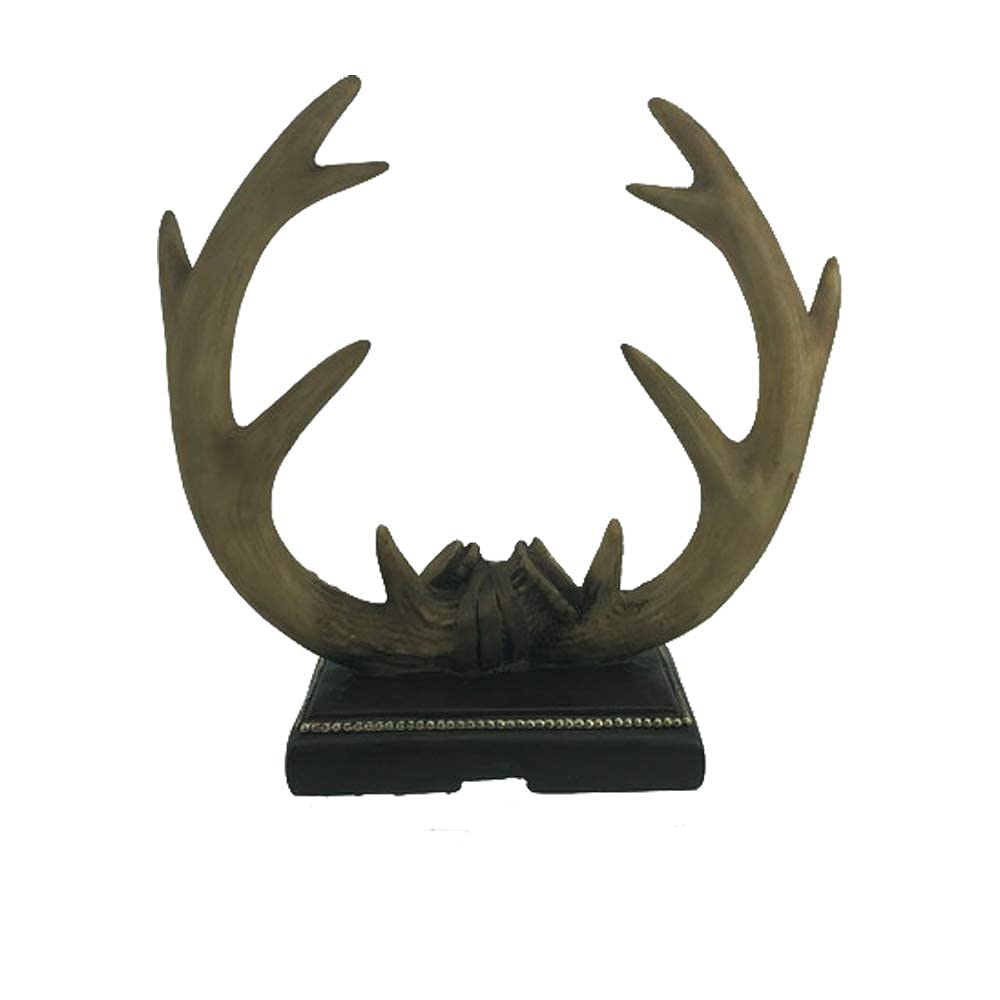 Comfy Hour Farmhouse Collection, Decorative Antler Single Clothes Metal Hook, Key Hook, Wall Hanger, Resin