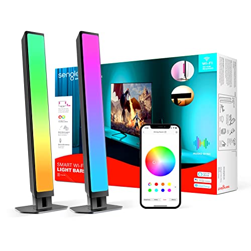 Image of Sengled WiFi Smart LED Light Bars, TV Ambient Backlights Works with Google Assistant, Music Sync Kit Gaming Lights with APP Control, RGB Dimmable 12W Multi-Mode LED Play Light bar for Bedroom