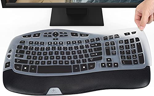 Protector de Teclado Compatible con Logitech K350 MK550 MK570 Negro miniatura 1