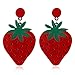 Produktbild Botreelife Süß Wassermelone Erdbeer Zitrone Kirsche Acryl Obst Form Ohrringe Für Frauen, Erdbeere