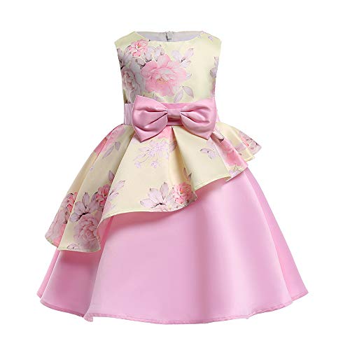 Vestido de fiesta de niñas con lazo grande el regalo ideal para bodas