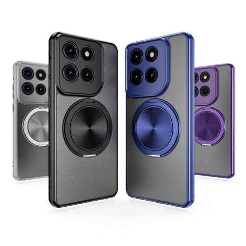 Coque Moto Edge 50 en silicone rigide premium couleur violette avec anneau