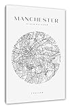 Pixxprint Stadtkarte Rund - Manchester als, Größe: 