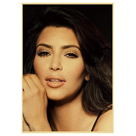 Canvastavla Kända amerikanska skådespelare Kim Kardashian Retroaffischer Heminredning Målning 50X70cm
