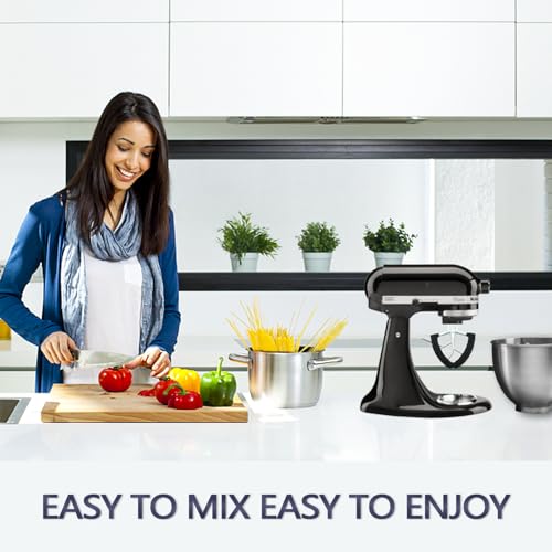 Image of Flex Edge Beater for KitchenAid 4.5 /5 QT Tilt Head Stand Mixer Fits 4.5-5 Quart Bowls,With Silicone Edges For Kitchen Aid Accessories and Attachments,Black