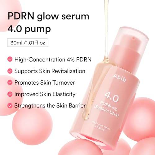 Image of Abib PDRN Glow Serum 4.0 Pump 1.01 fl oz, 4% Salmon DNA PDRN, Skin Turnover & Revitalization Care, Elasticy, Skin Density, with Peptides, Hyaluronic Acid & Hydrolyzed Collagen, Korean Skin Care