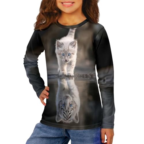Girls Long Sleeve T-Shirt 3-16Y Kids Casual Pullover Tops Novelty Graphic Tees Shirts Soft School Fall Outfit4