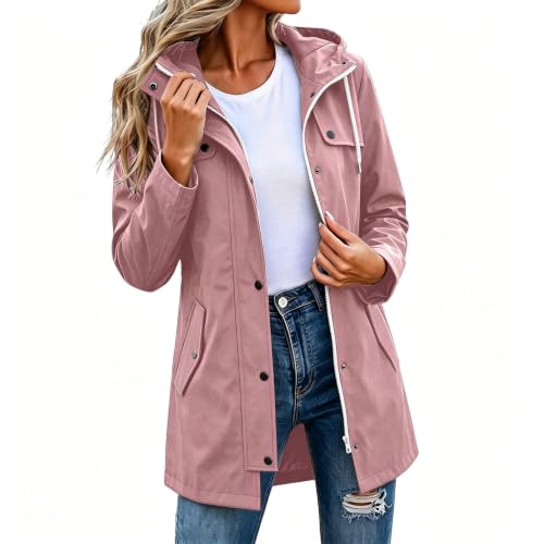 Chaqueta impermeable mujer cortavientos transpirable y holgada estilo casual