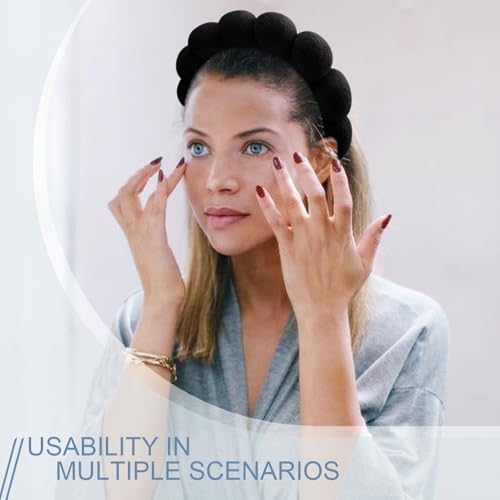 DRESHOW Spa Headband for Women Sponge Headband for Washing Face Clouds Soft Terry Cloth Makeup Skincare Headbands - Image 3