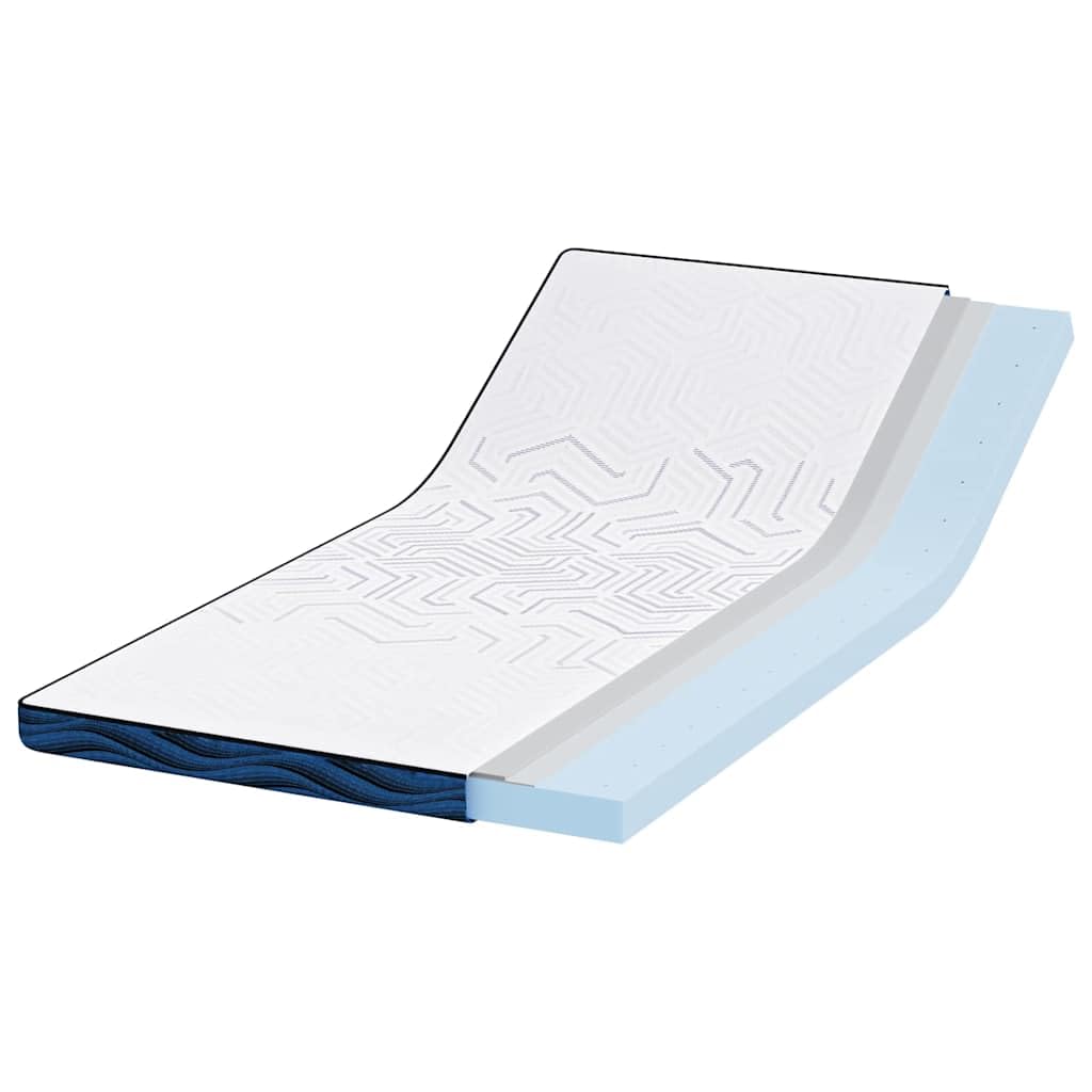 Nakładka na materac, tkanina żakardowa, biała, 120 x 200 cm, pianka memory, nakładka z miękką poszewką, oddychająca i odciążająca, ergonomiczna, do łóżka kontynentalnego i ochrony materaca w sypialni