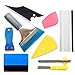 9PCS Vehicle Glass Protective Film Car Window Wrapping Tint Vinyl Installing Tool: 4 Inch Felt Squeegee, Retractable 9mm Utility Knife and Snap-off Blades,Film Cutters