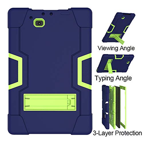 Cherrry For Atlas10 Pro/Rca 10 Viking Case,Hybrid Full-Body Shockproof Armor Defender Rugged Protective Case Cover With Stand For Rca 10 Viking Pro(Rct6A03W13)/Atlas10 Pro(Rct6B06P23H) (Navy/Green) #TOP3
