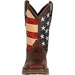 Durango Men's Rebel Patriotic Pull-On Western Flag Boots Brown - Image 3