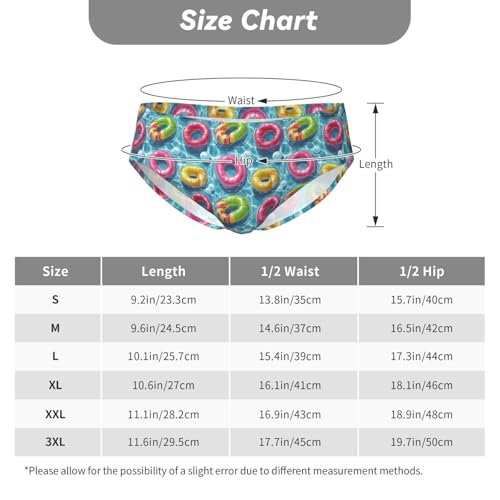 Colorful Swimming Ring Print Mens Underwear Briefs - Breathable Comfort Classic Fit Mens Bikini Underwear2