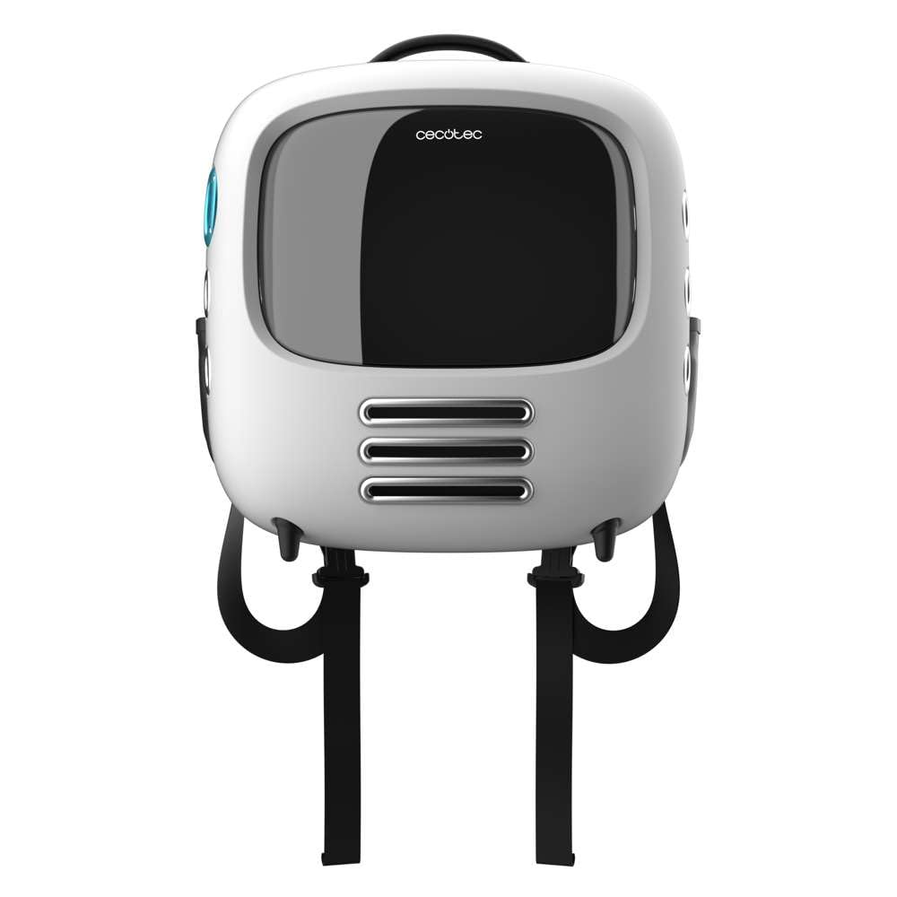 Cecotec Pumba 1800 Travel Fan, sistema di ventilazione, luce interna, grande schermo scuro, ventilatore con 2 velocità, animali domestici fino a 8 kg, design ergonomico, tasca laterale
