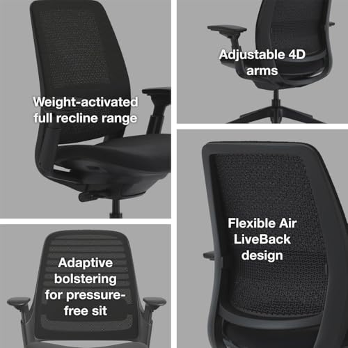 Image of Steelcase Series 2 Ergonomic Office Chair, Hard Floors, Graphite