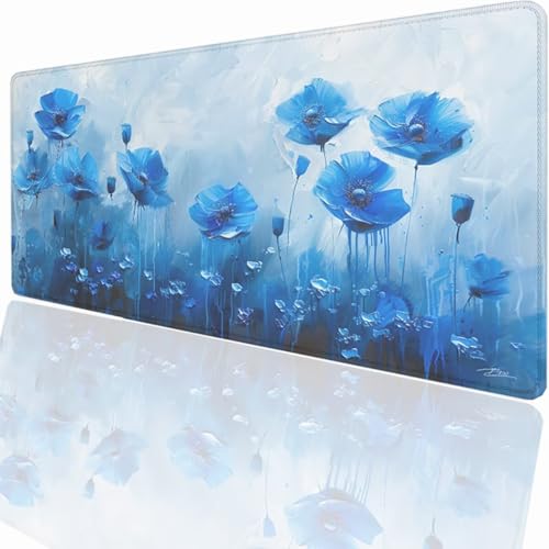 Musmatta Gaming XXL 1500 x 800 x 3 mm – Kontor Stor Musmatta – Förbättra Hastighet Och Noggrannhet Stabil Hållning Skrivbordsunderlägg för Kontor och Hem Skrivbordstillbehör Blommor PjY6363 5-7