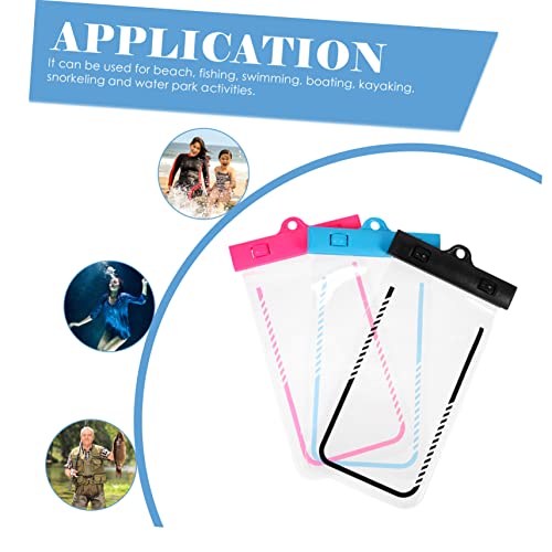 Hemoton 3Sets Mobile Phone case Bag Mobile Phone Bag Waterproof Bags for Beach Camera Bag Phone case Swimming Phone Holder Touch Screen Phone Water Protector Pouch Protective Bag